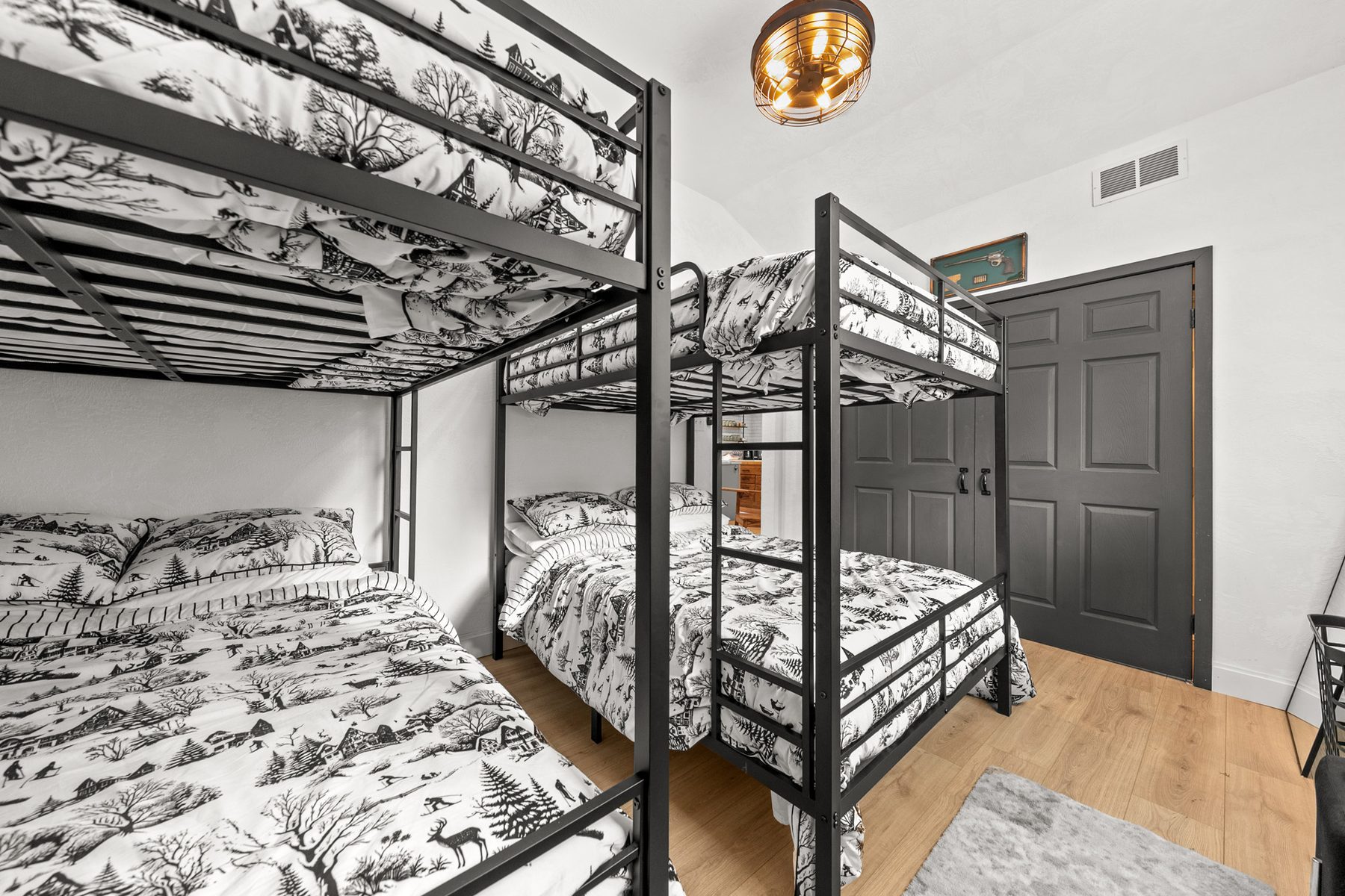 Bunk room with two full-over-full bunk beds